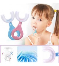 Kids U Shaped Toothbrush 360 Degrees Toddler Toothbrush Soft Silicone Brush